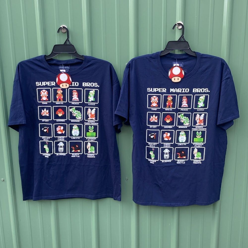 Nintendo Super Mario Men's Super Mario Character Graphic T-Shirts Size XL